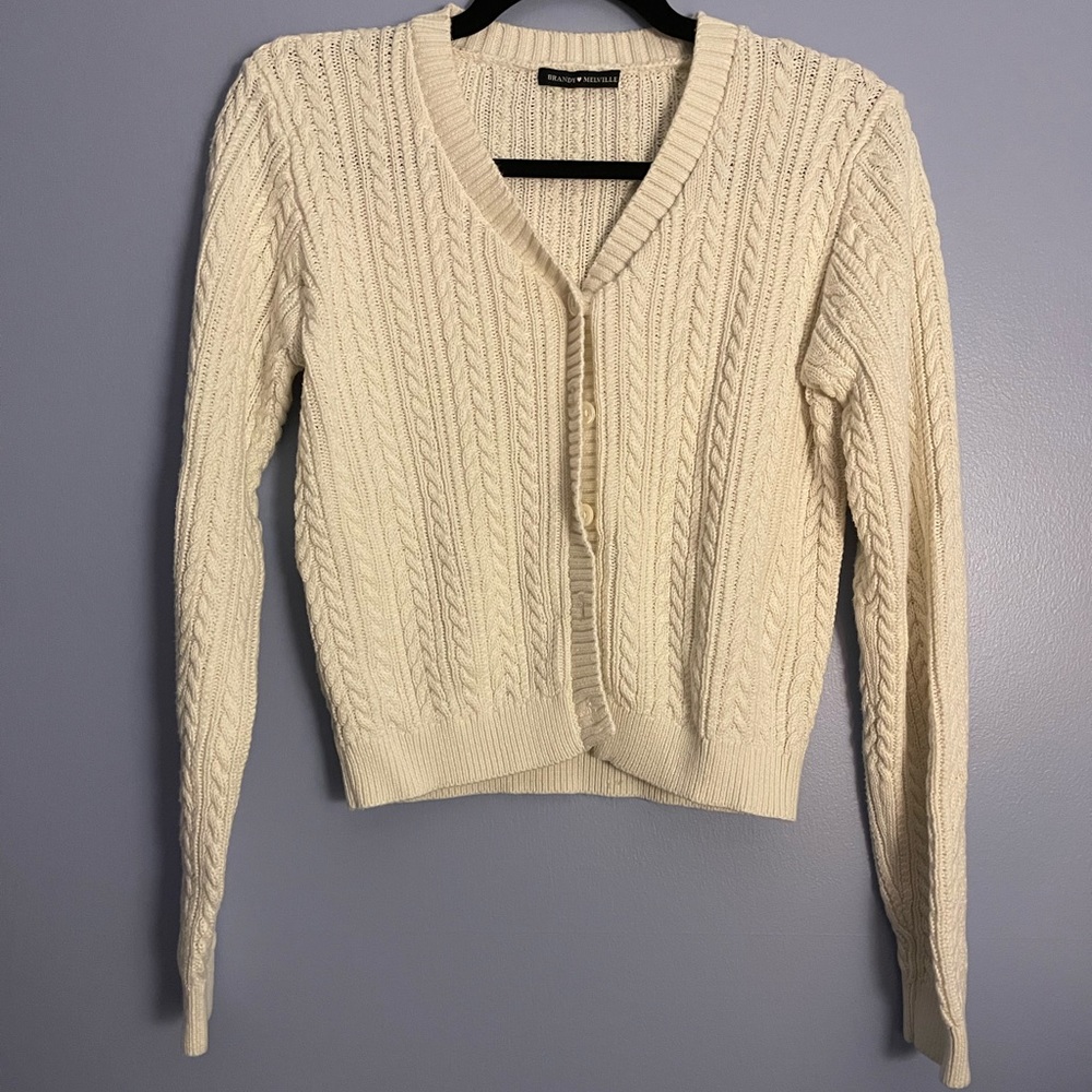 Brandy Melville Cream Knit Cardigan